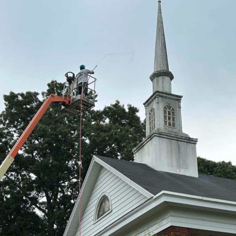 Roof cleaning service delivered in church in at asheboro north carolina