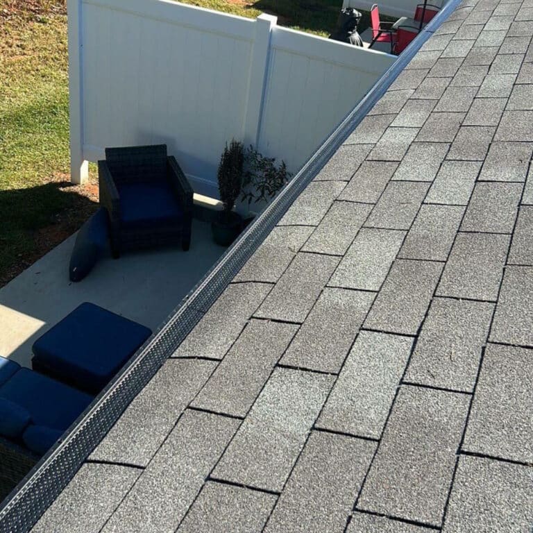 clean residential property roof after roof cleaning service in randleman north carolina