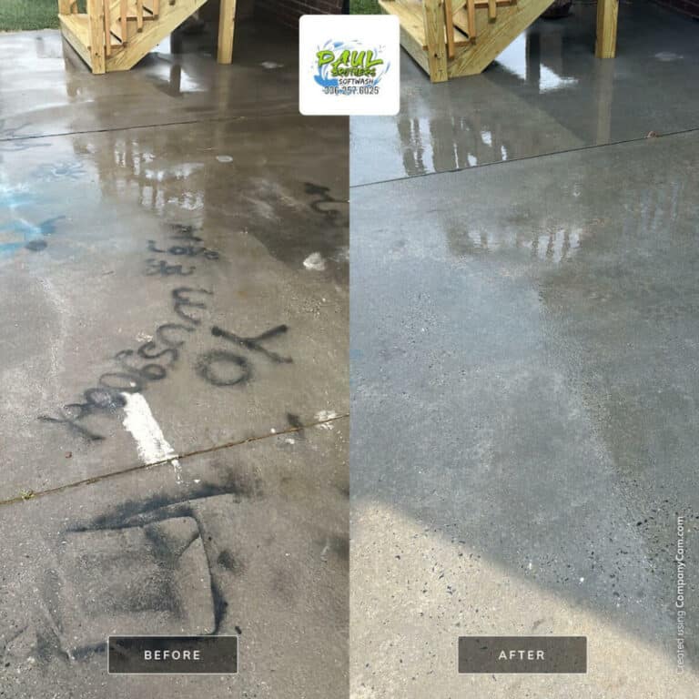 concrete playground floor clean after pressure washing service in asheboro north carolina