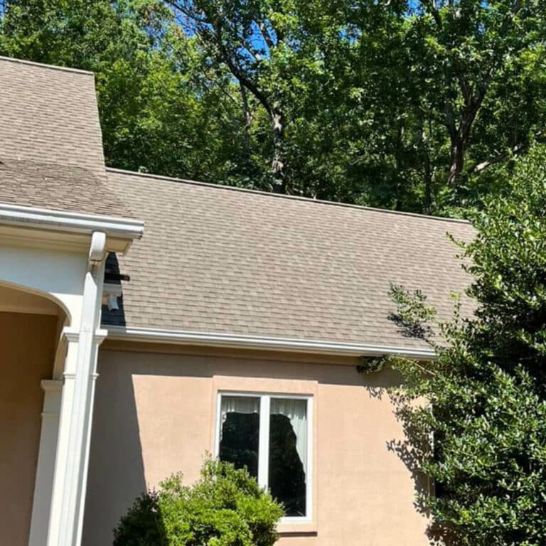 residential roof cleaned with roof cleaning service in asheboro north carolina