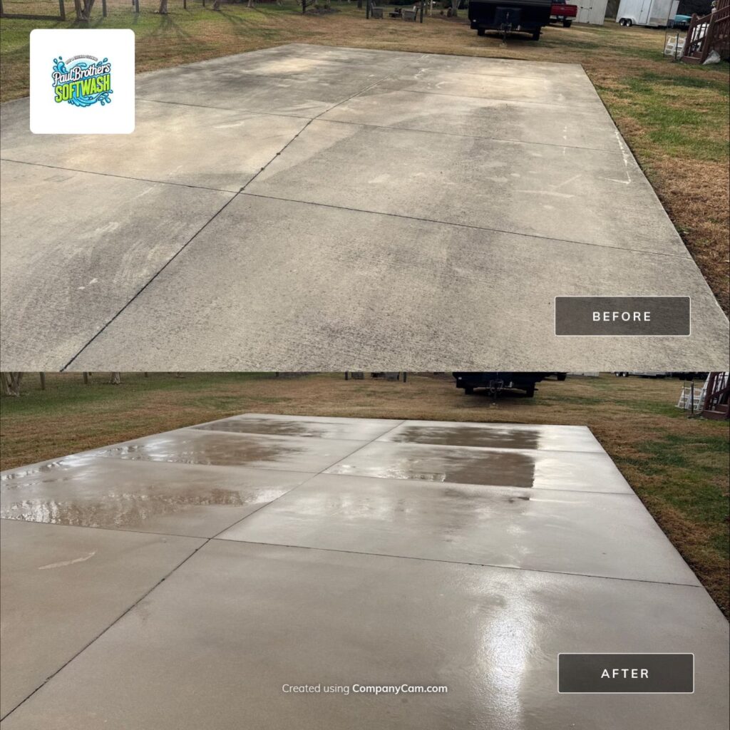 dirty driveway archdale before driveway cleaning