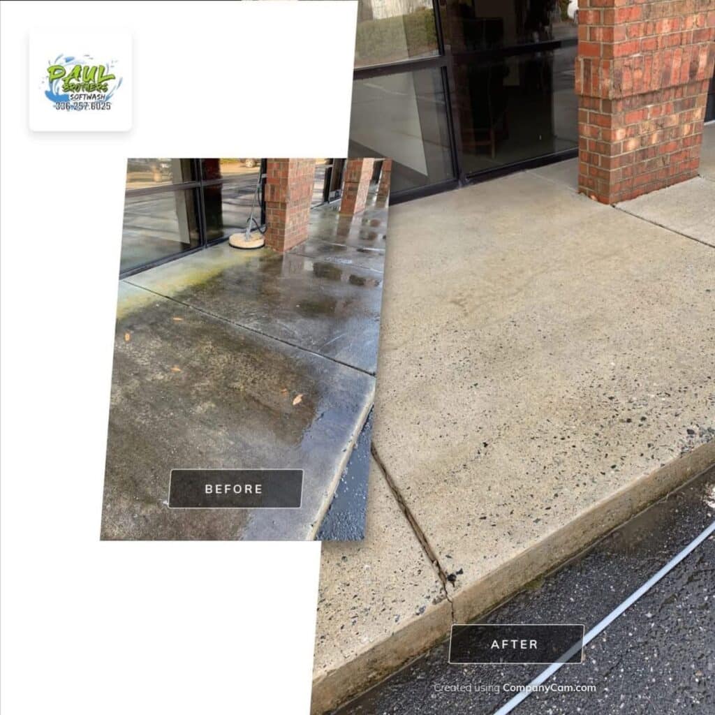 Professional concrete cleaning r
